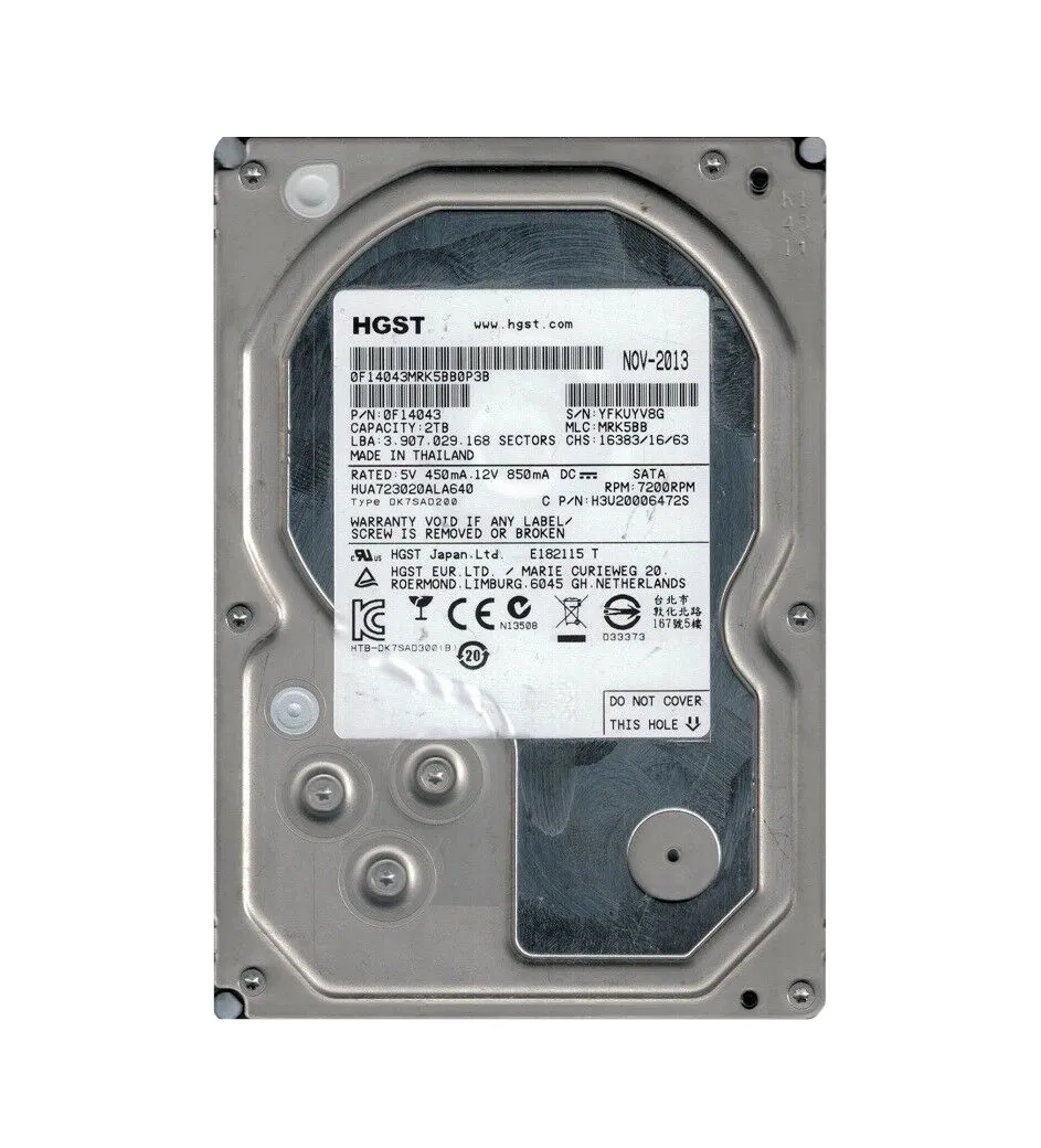 HGST Ultrastar 3.5-Inch 2TB 7200RPM SATA III 6Gbps 64MB Cache Enterprise Ha HGST Ultrastar HUA723020ALA640 2TB 7.2k RPM 3.5\" SATA-6GB⁄s HDD