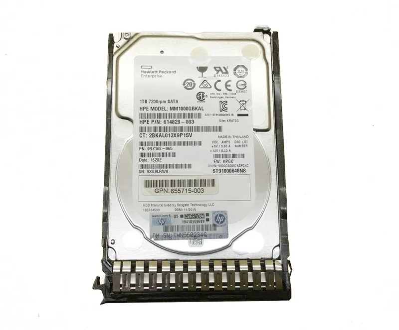 HPE 655710-B21 1TB 7200RPM SATA 6Gb/s 2.5-in Hard Drive