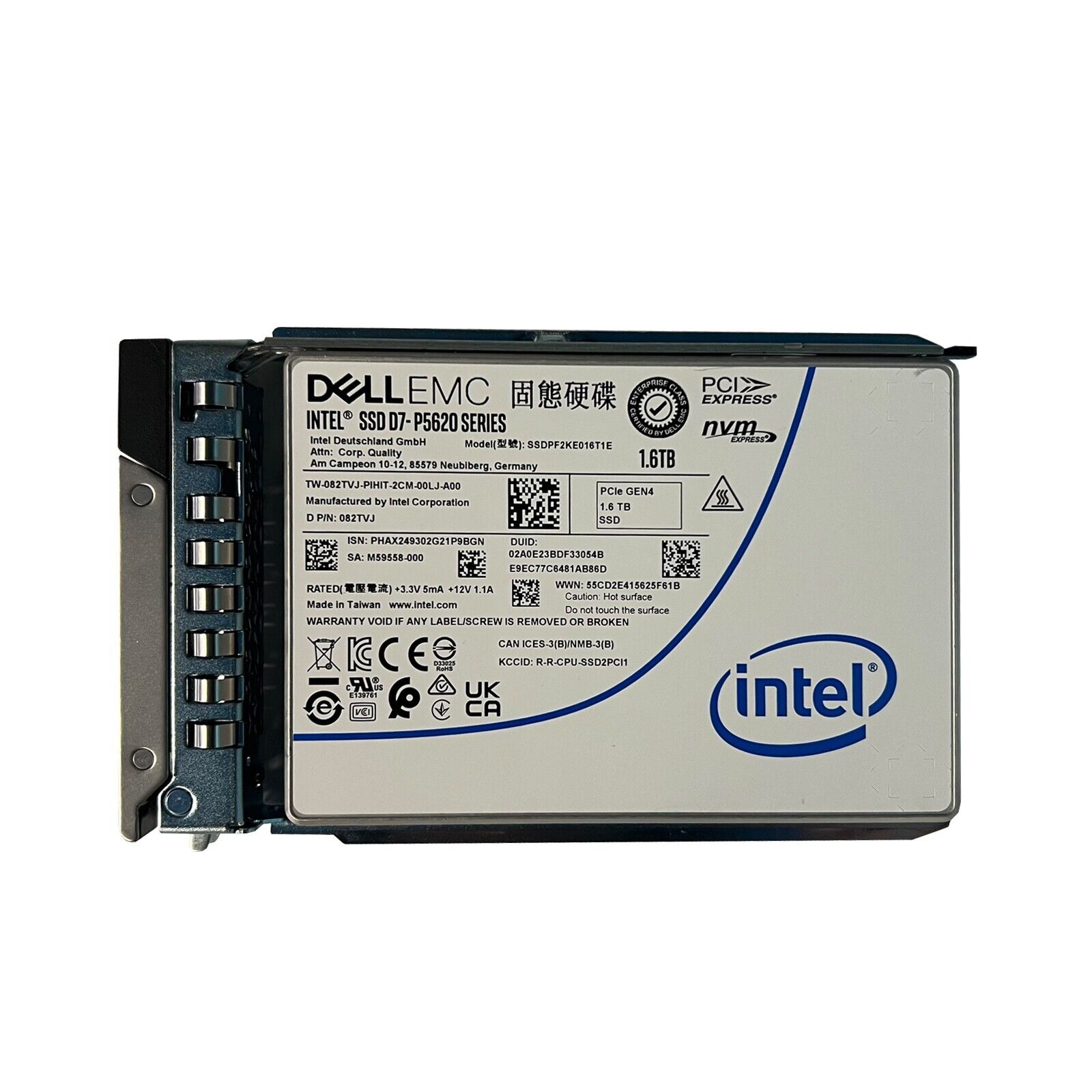 Shop Dell 82TVJ 1.6TB TLC PCIe NVMe U.2 2.5-In SSD