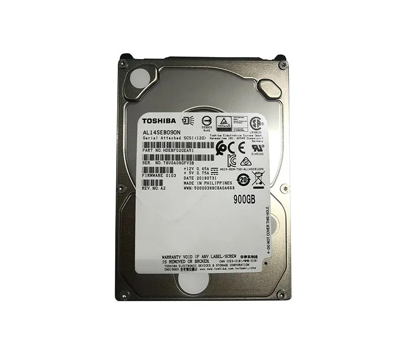 【90日保証/再生品】TOSHIBA 900GB 10K 12Gb/s 2.5 SAS AL14SEB09EP SAS 900GB Toshiba RX2530 M4 Server