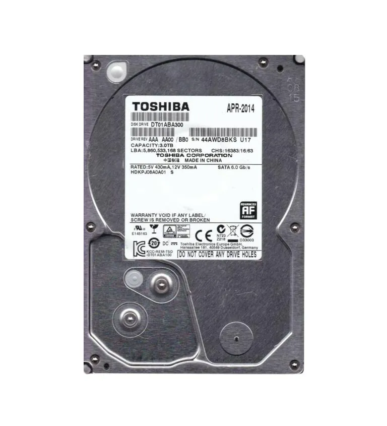 M9840 TOSHIBA 3TB HDD DT01ABA300V 3.5インチ 3TB Toshiba SATA