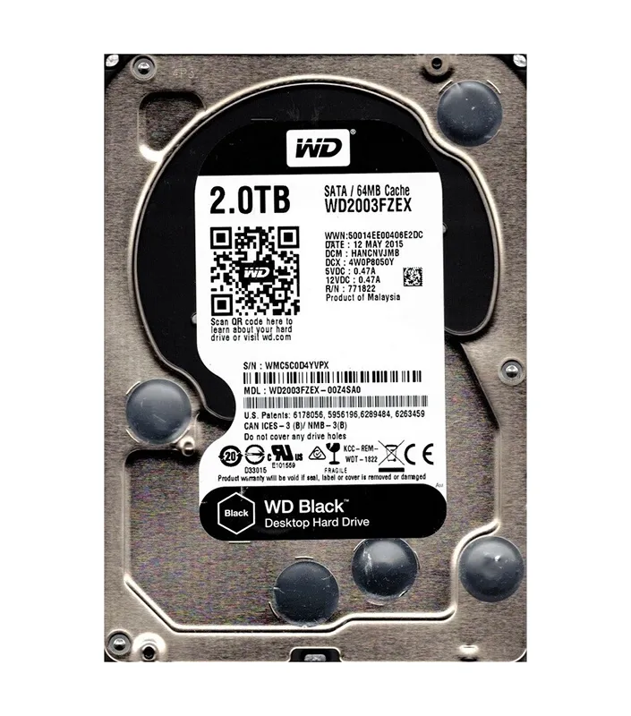 WD WD2003FZEX Black 2TB 3.5 SATA III Desktop HDD/Hard Drive