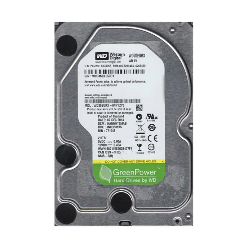 WesternDigital WD20EURX - 3.5インチHDD SATA WD AV-GP 2TB(SATA150