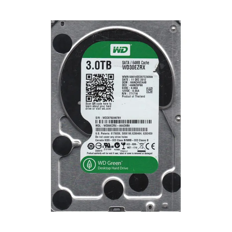 Western Digital WD30EZRX-00AZ6B0 3TB 5400RPM SATA 6Gb/s 3.5-in HDD