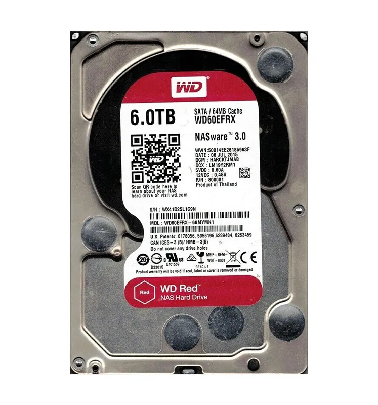 WESTERN DIGITAL 6TB 3.5インチ 内蔵ハードディスク WD60EFAX Red NAS 